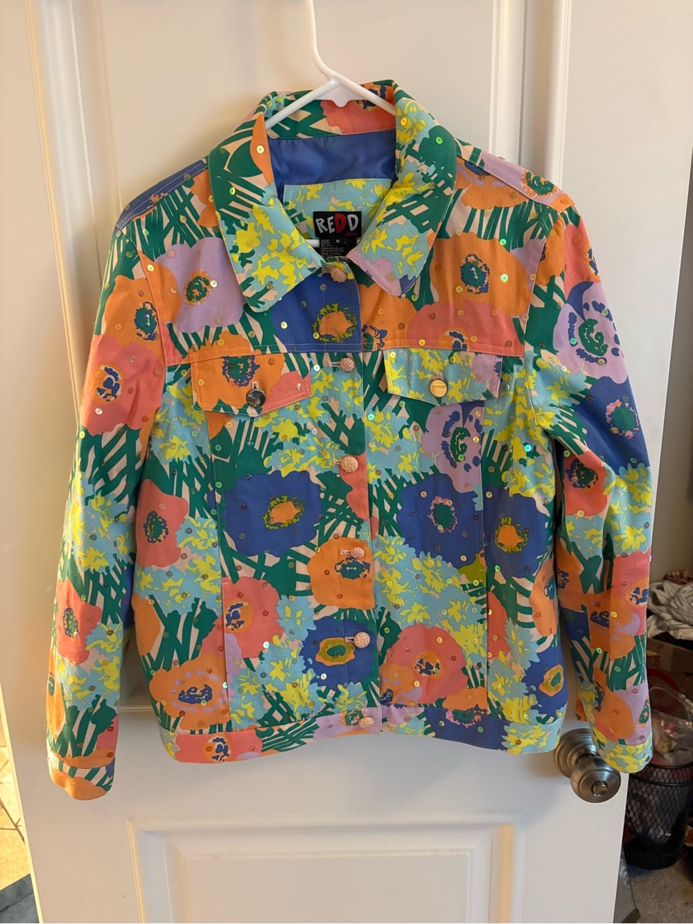 REDD Multi-Color Floral Sequin Jacket